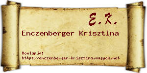 Enczenberger Krisztina névjegykártya