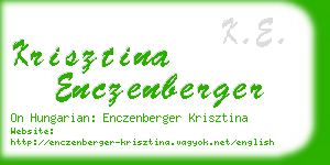 krisztina enczenberger business card